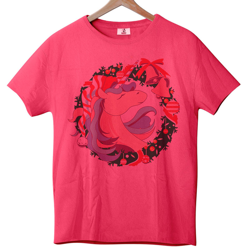 Christmas Unicorn Wreath - Tee