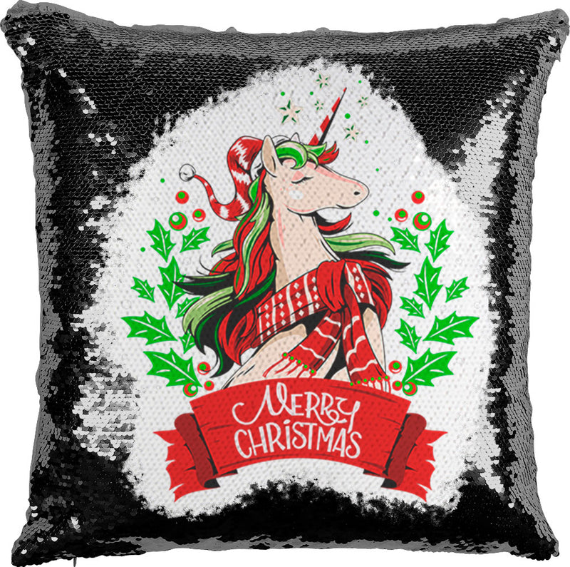 Christmas Unicorn with Reversible Sequins