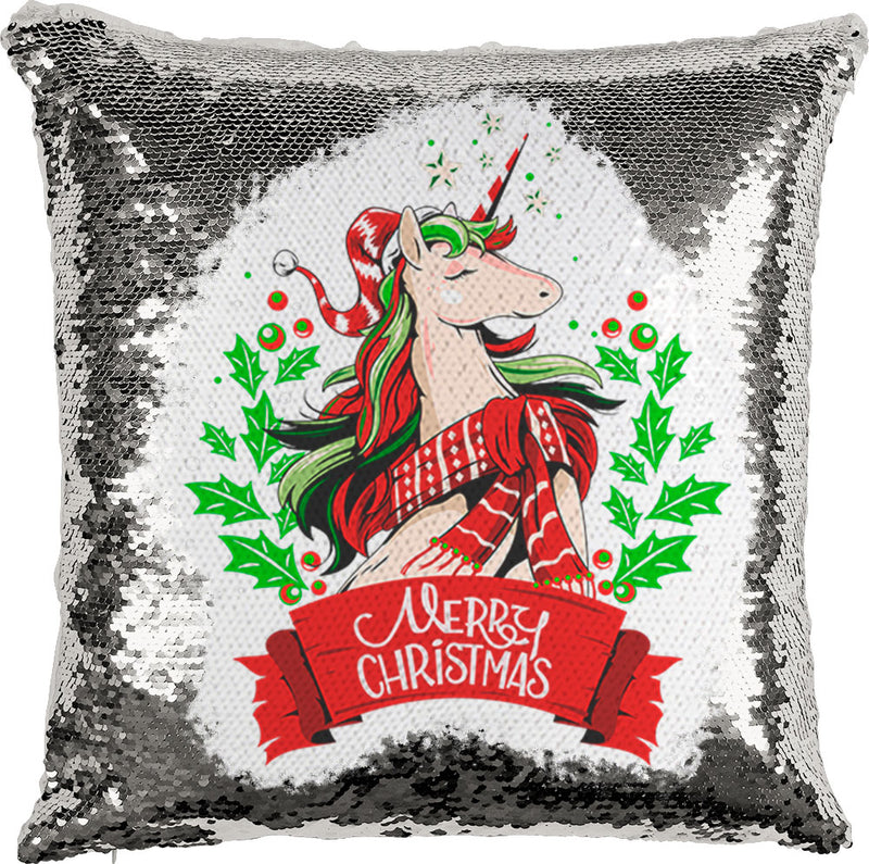 Christmas Unicorn with Reversible Sequins