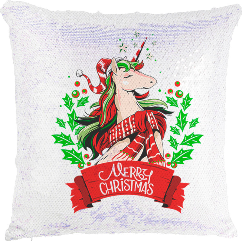 Christmas Unicorn with Reversible Sequins