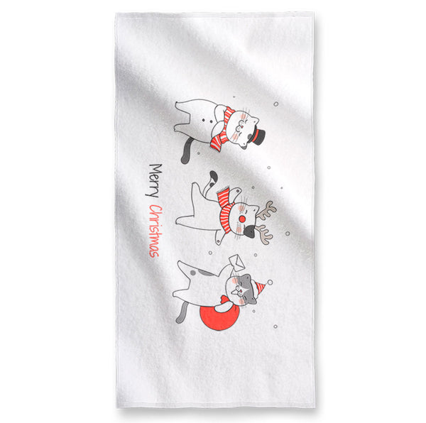 Dancing Christmas Cats - Towel