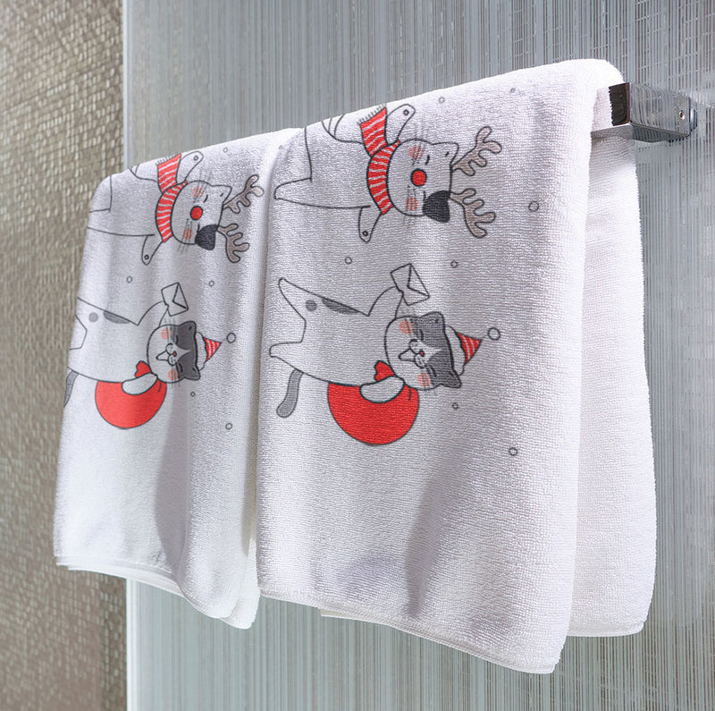 Dancing Christmas Cats - Towel