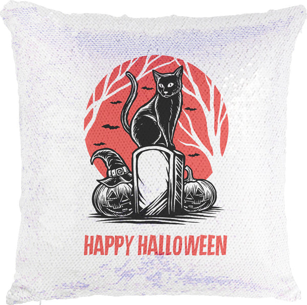 Black Cat with Reversible Sequins