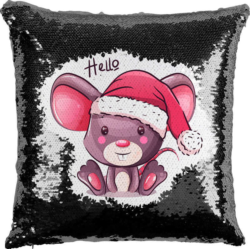 Christmas Mouse with Reversible Sequins