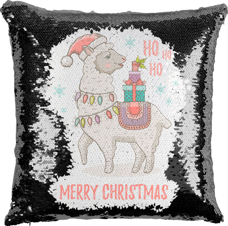 Merry Llama with Reversible Sequins