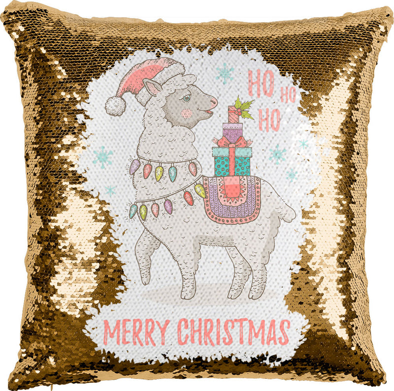 Merry Llama with Reversible Sequins