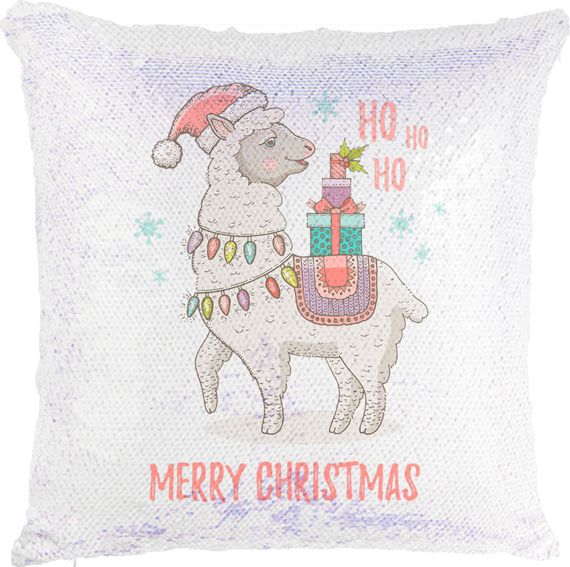 Merry Llama with Reversible Sequins