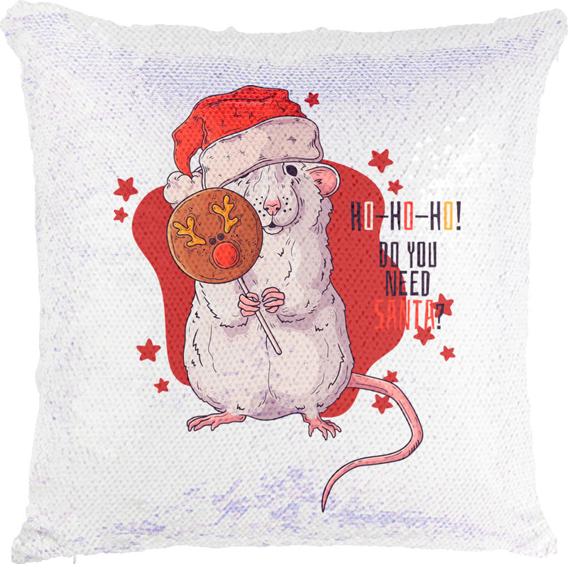 Christmas Rat with Reversible Sequins
