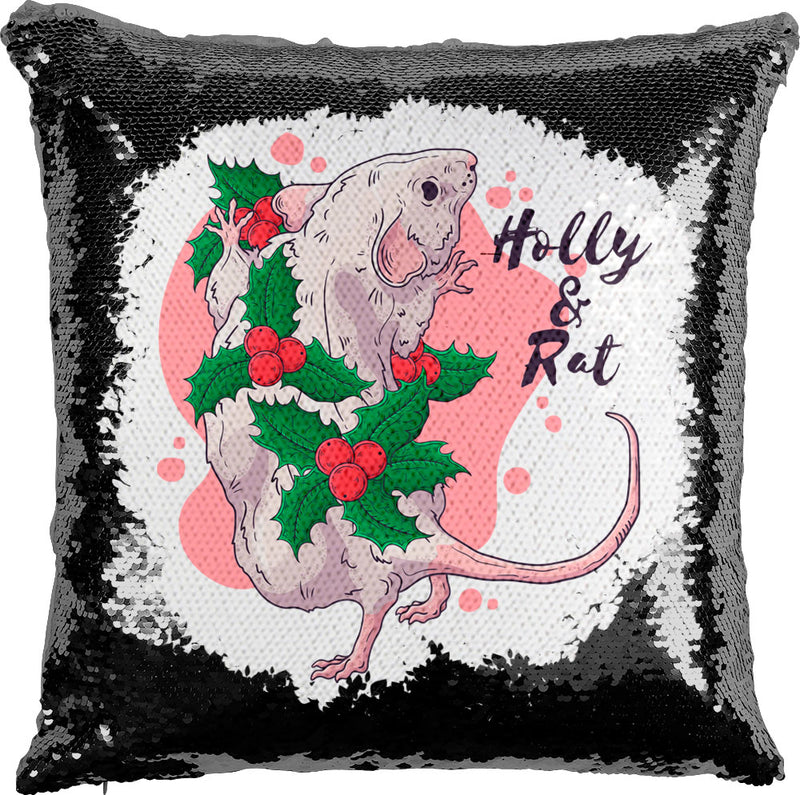 Holly and Rat with Reversible Sequins