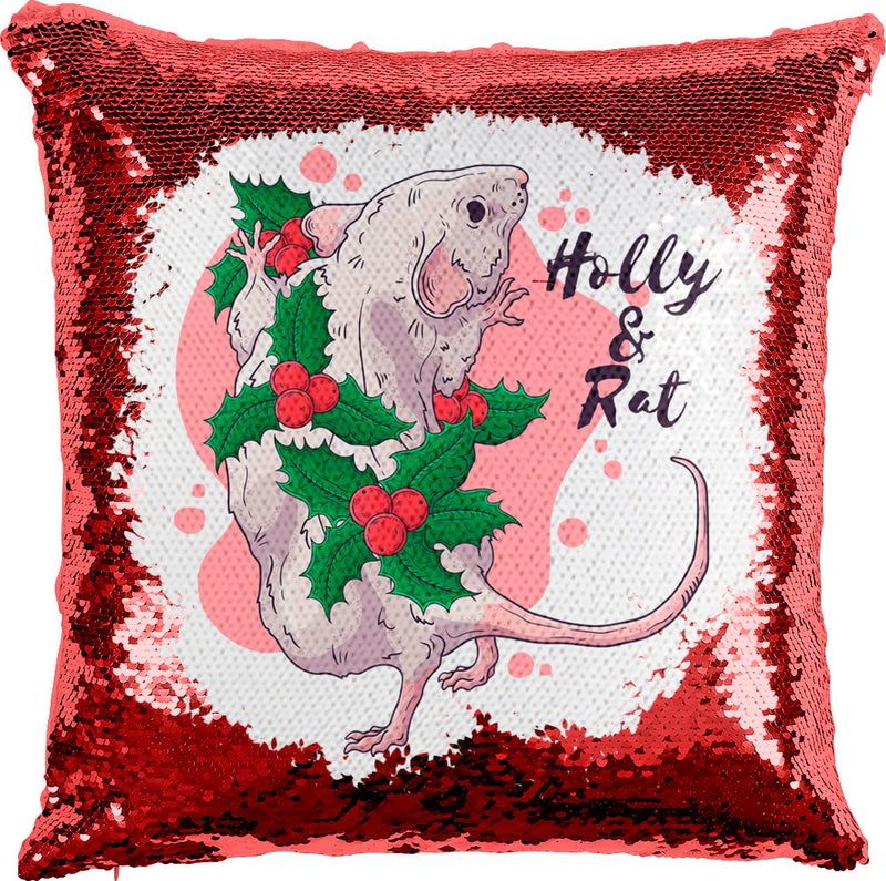 Holly and Rat with Reversible Sequins