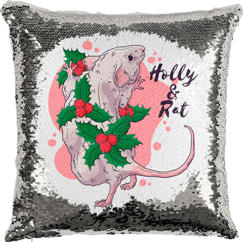 Holly and Rat with Reversible Sequins