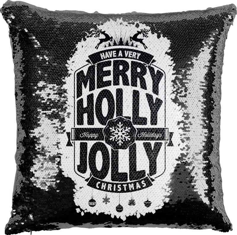 Merry Holly Jolly with Reversible Sequins