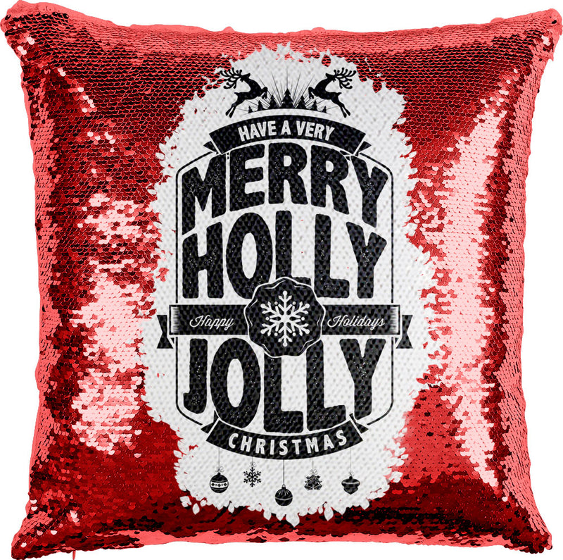 Merry Holly Jolly with Reversible Sequins