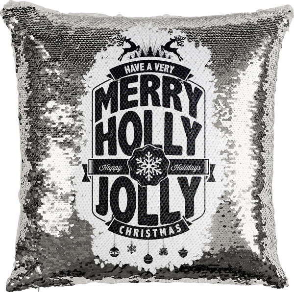 Merry Holly Jolly with Reversible Sequins