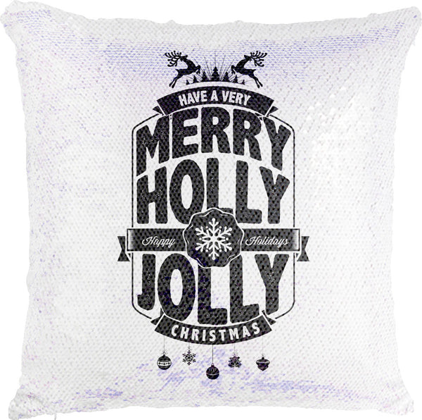 Merry Holly Jolly with Reversible Sequins