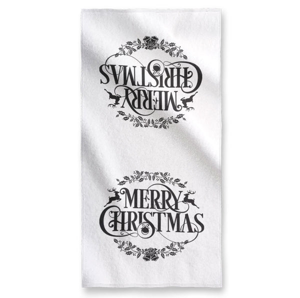 Merry Christmas Wreath - Towel