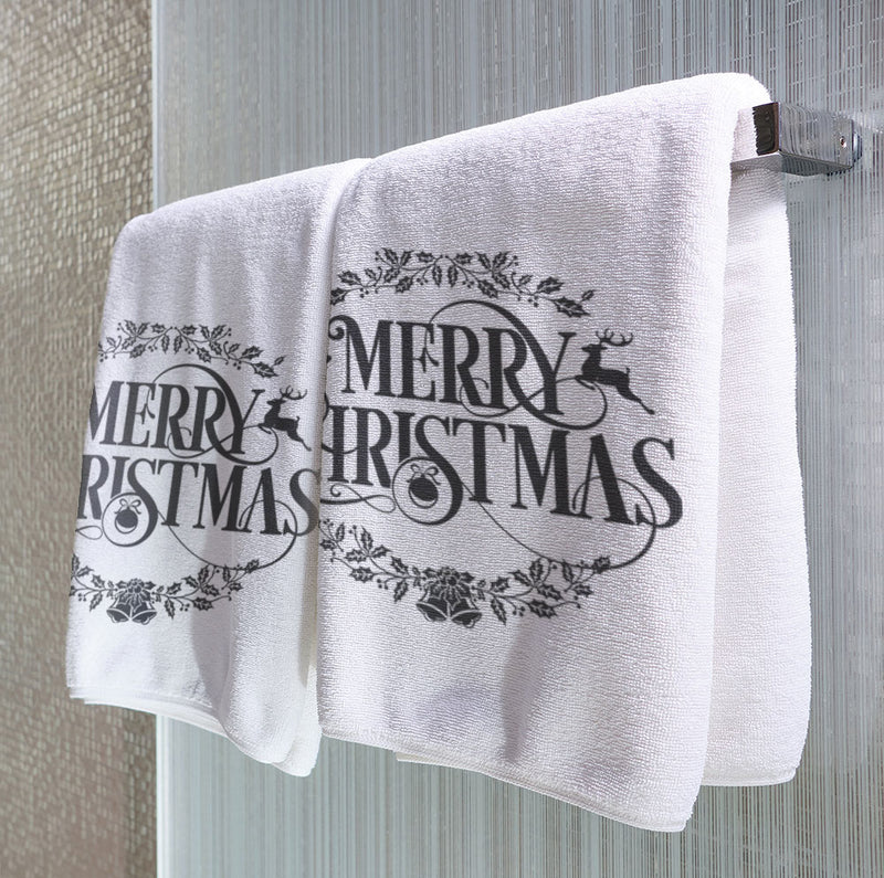 Merry Christmas Wreath - Towel