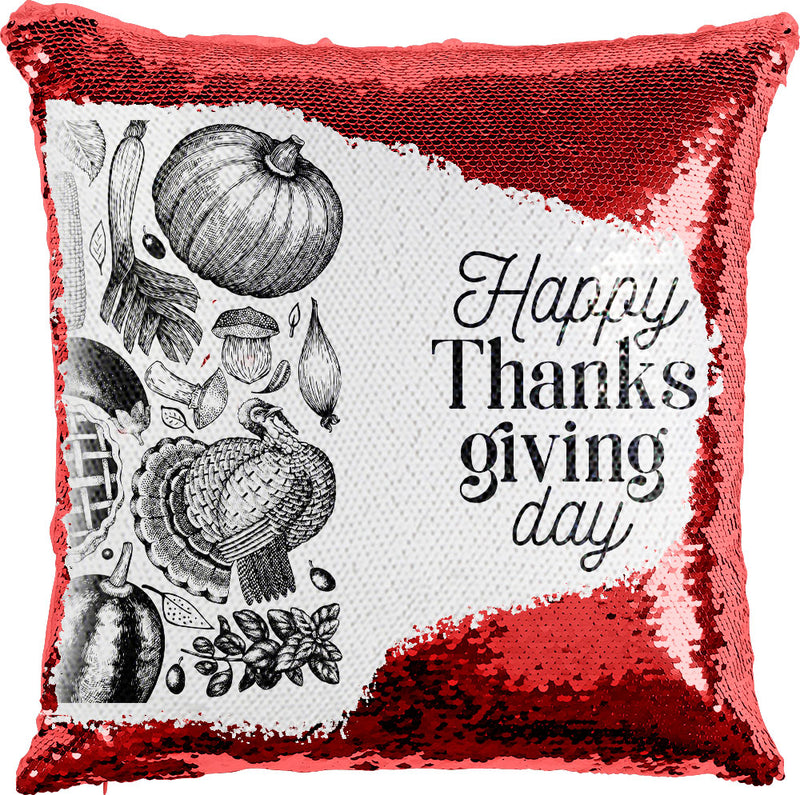 Happy Thanksgiving Day with Reversible Sequins