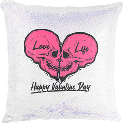 Skull Valentine with Reversible Sequins