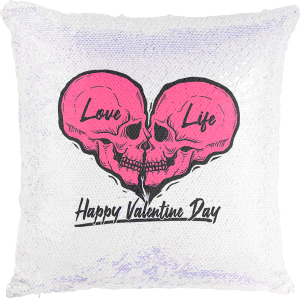 Skull Valentine with Reversible Sequins