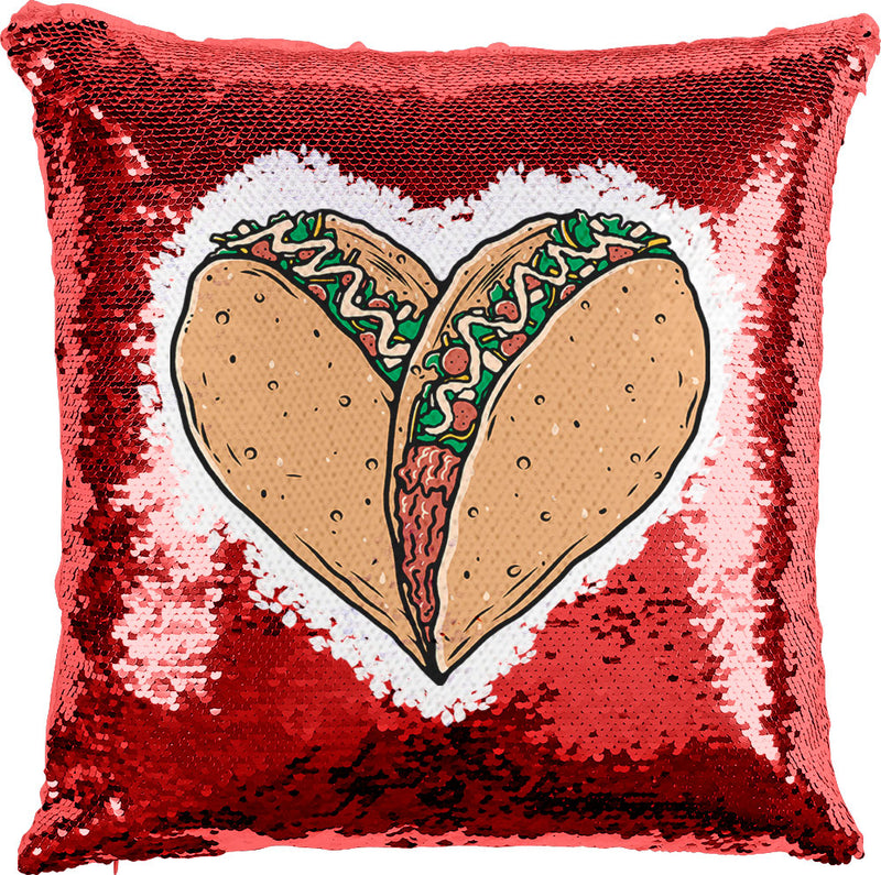 Taco Heart with Reversible Sequins