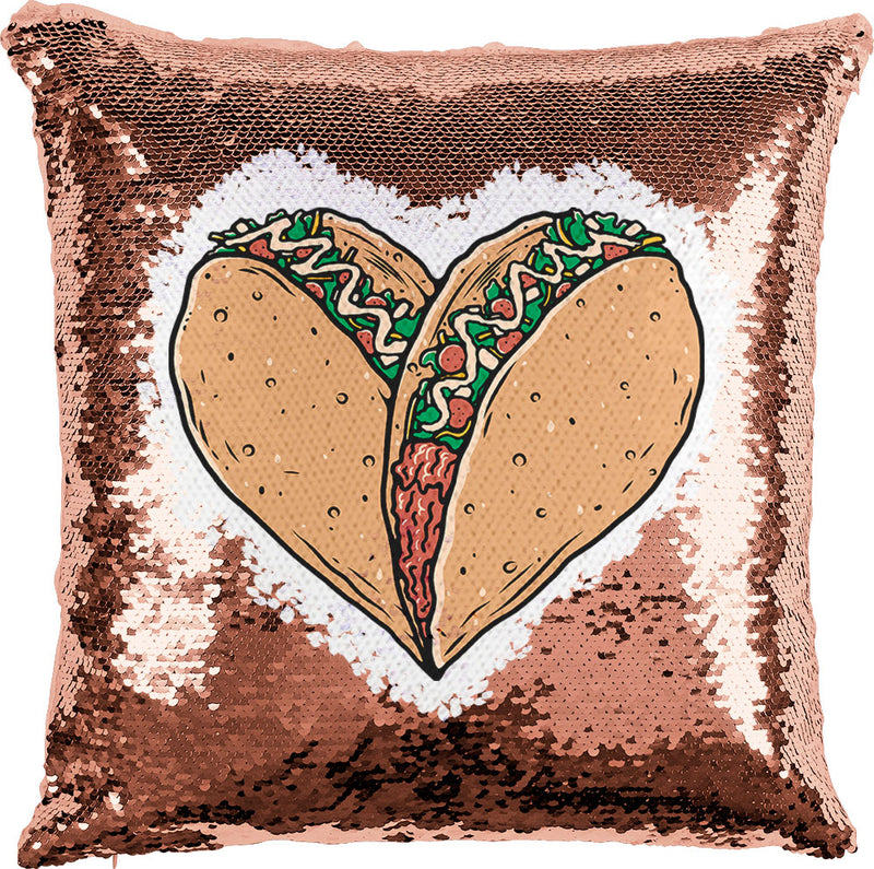 Taco Heart with Reversible Sequins