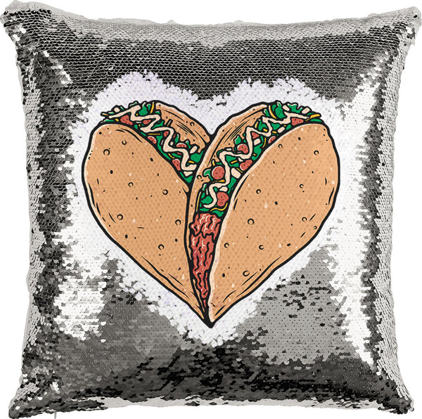 Taco Heart with Reversible Sequins