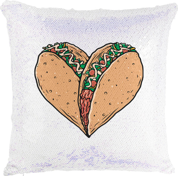 Taco Heart with Reversible Sequins