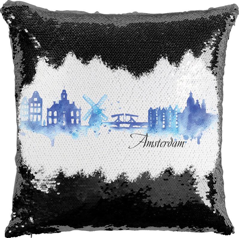 Amsterdam Watercolor with Reversible Sequins