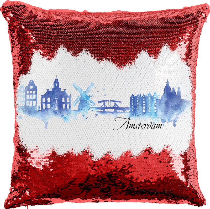 Amsterdam Watercolor with Reversible Sequins