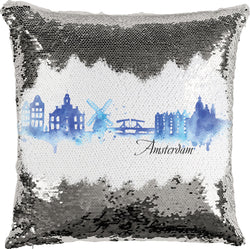 Amsterdam Watercolor with Reversible Sequins