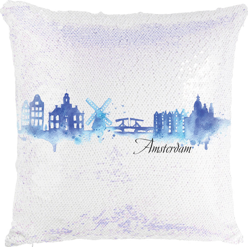 Amsterdam Watercolor with Reversible Sequins