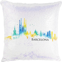 Barselona Watercolor with Reversible Sequins