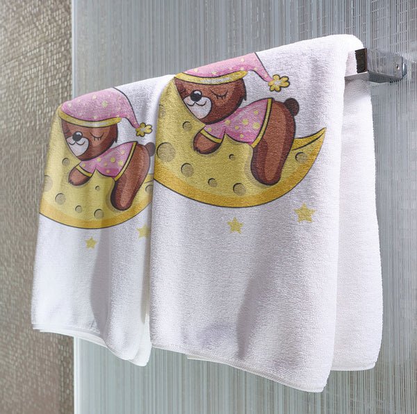 Bear And Moon - Towel