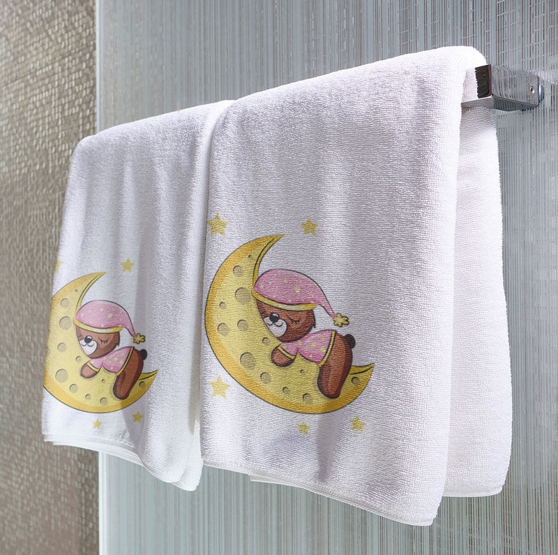 Bear And Moon - Towel