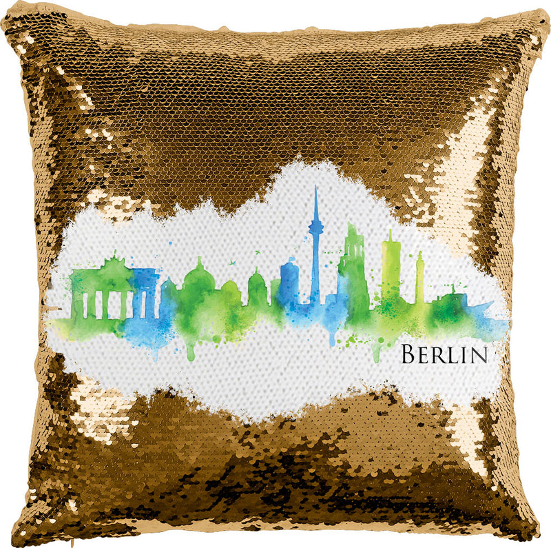 Berlin Watercolor with Reversible Sequins