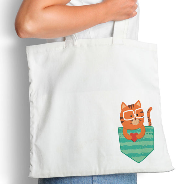 Pocket Kitty - Tote Bag