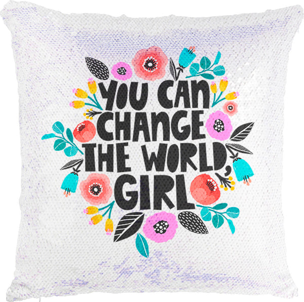 Change the World Girl with Reversible Sequins