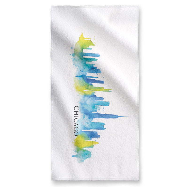 Chicago Watercolor - Towel