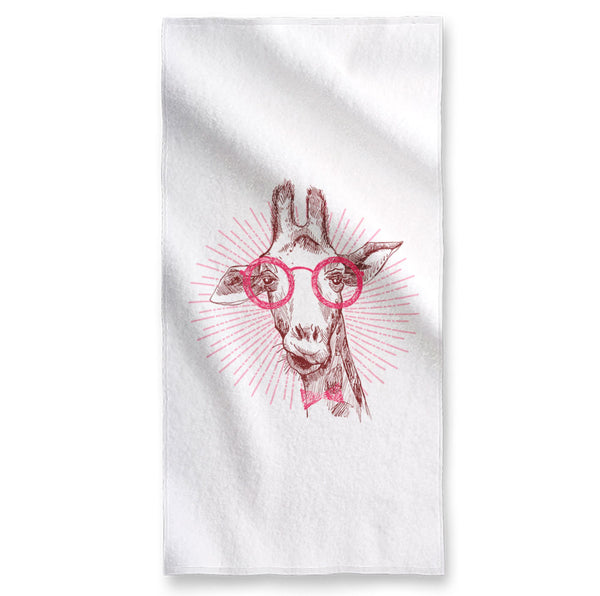 Hipster Giraffe - Towel