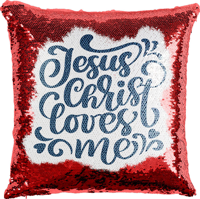 Jesus Loves Me with Reversible Sequins