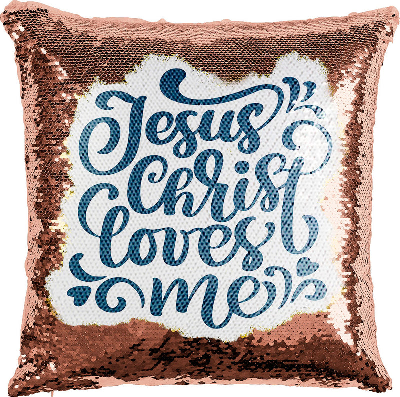 Jesus Loves Me with Reversible Sequins