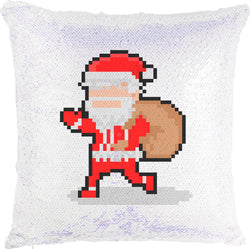 Pixel Santa with Reversible Sequins