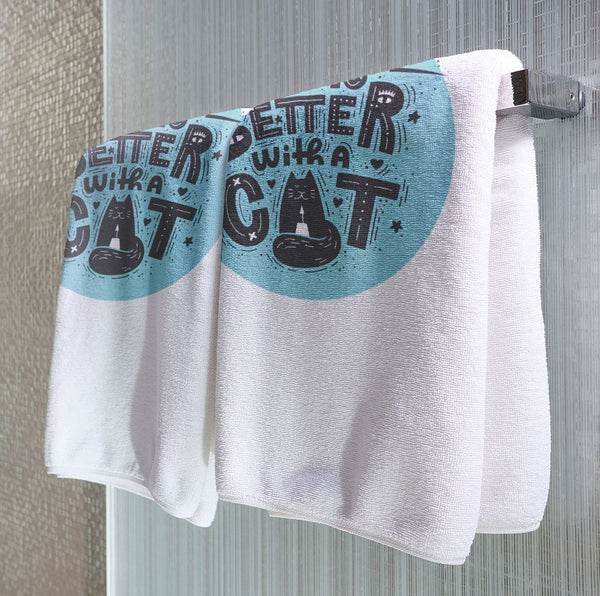 Better With Cats - Towel