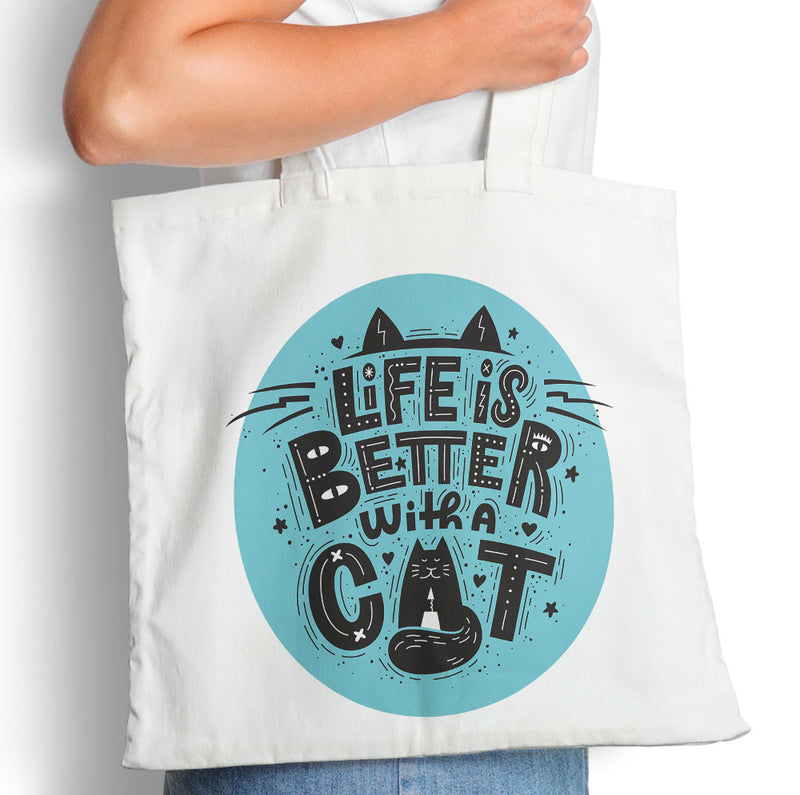 Better With Cats - Tote Bag