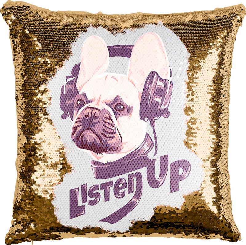 Listen Up Pup with Reversible Sequins
