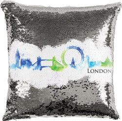 London Watercolor with Reversible Sequins