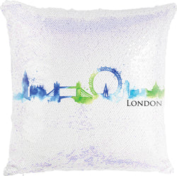 London Watercolor with Reversible Sequins