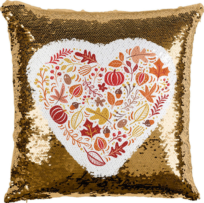 October Heart with Reversible Sequins