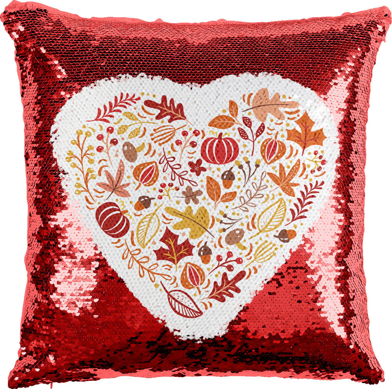 October Heart with Reversible Sequins